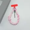 Estilo ins correa de teléfono tejida de color contrastante correa corta para la muñeca colgante de llavero de cámara CCD anti-pérdida unisex