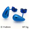Pendientes de Acero Inoxidable con Forma de Gota Más Vendidos Transfronterizos Estilo Coreano Pendientes Geométricos Versátiles para el Trayecto Diario Stock Listo para Exportación