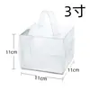 Caja transparente portátil para pastel de 4 y 5 pulgadas para mousse y pasteles pequeños, caja de embalaje para pastel de cumpleaños, disponible en paquetes de 1 o 5 piezas