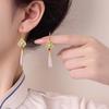Pendientes chinos retro nuevos de otoño e invierno, pendientes de viento del palacio Hanfu, pendientes largos cheongsam étnicos antiguos, pendientes al por mayor