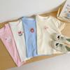 Camiseta de manga corta para bebé, ropa para niño, camiseta holgada de dibujos animados para mujer, novedad de verano 2025, top de algodón estampado a la moda para niño
