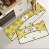 Tapete de cocina de tierra de diatomeas largo absorbente tapete de puerta impermeable y a prueba de aceite caricatura puerta de baño inodoro tapete para pies antideslizante