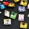 Pedras de Strass de Alta Qualidade K9 para Nail Art, Retangulares, Ângulo Reto, 8*10 Lapidação Radiante, Base Pontiaguda Açúcar Gélido, Vidro, Pedras de Strass Brilhantes para DIY Nail Art