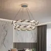 Lustre grande para sala de estar de villa, lustre simples e de alta qualidade para loft duplex, luz de escada de 6 peças, arte em ferro