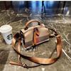 Bolsa Feminina Crossbody de Couro Genuíno 2024 Nova Bolsa de Ombro Moderna para Internet de Alta Qualidade Bolsa de Sela para Todos os Jogos Bolsa de Bolinho de Massa Bolsa de Prellis da Moda