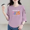 Comercio Exterior Transfronterizo Moda Madre de mediana edad y ancianos Versátil Holgada Capa interior Manga corta Manga de siete puntos Camiseta Capa base Ropa