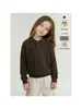 Suéter de otoño e invierno para niños, camisa de punto de cuello alto A para niños, camiseta básica unisex para bebé, top pullover de manga larga, moderno