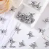 Nuevos Exquisitos Accesorios de Mariposa de Perla Flor de Cinco Pétalos Joyería para Uñas Pulsera Collar Llavero Pendientes Colgante
