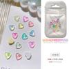 20 accesorios para uñas cristal moca plano Diamante Amor red mariposa Estrella Roja Luna color mágico aurora taladro de uñas