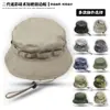 Gorro Camuflado Tático de Aba Redonda, Chapéu de Pescador para Montanhismo e Pesca ao Ar Livre, Chapéu de Sol para Cabeça Grande, Chapéu Militar Fan com Proteção Solar