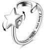 Anillo Giratorio con Grabado de Venta Caliente Transfronterizo, Anillo Abierto Ajustable para Aliviar la Ansiedad, Anillo de Zirconia de Descompresión para Mujeres Fabricante