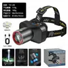 Lanterna de Cabeça Ultra Brilhante para Exterior com Sensor, Luz Forte, Longa Duração da Bateria, Luz para Pesca Noturna, Longo Alcance, Recarregável, à Prova d'Água - Venda Quente Transfronteiriça