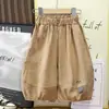 Calças de Algodão para Meninos Verão 2026 Novo Estilo Largas Roupas de Verão Infantis Calças Cropped da Moda para Crianças