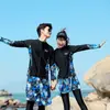 Traje de baño de aguas termales de estilo coreano para pareja, nuevo, dividido, moderno, adelgazante, de manga larga para playa, 2022