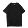 Verano 220g Camiseta Base Pesada de Color Sólido Camiseta de Hombre Top Holgado Camiseta de Manga Corta para Hombre de Algodón Peinado Grueso