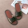 Chinelos de couro de verão Chinelos de couro para adultos femininos Indoor Beef Bottom Thickened Chinelos de couro para casa respiráveis de verão masculino por atacado