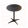 Mesa Cuadrada de Color Nogal para Uso Doméstico, Mesa de Comedor para Uso Comercial, Mesa de Comedor de Madera Maciza para Restaurantes, Mesa de Comedor de Pizarra para Restaurantes de Comida Rápida