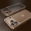 Adecuado para Funda de Teléfono Móvil Iphone17 Electrochapado Mate PC Anticaída Apple 16Promax Cubierta Protectora de Película para Lente Todo Incluido