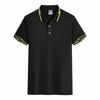 Camiseta Empresa Roupas de Trabalho Roupas de Trabalho Bordada Camisa Publicitária Lapela Manga Curta Uniforme Escolar para Alunos do Ensino Fundamental Professores de Jardim de Infância