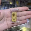 Pegatina para teléfono móvil de oro puro 999 2 mg, pegatina creativa que atrae la fortuna y promueve la riqueza, princesa por favor hazte rica, pegatina decorativa para teléfono móvil al por mayor