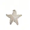 Broche de estrela-do-mar com pérolas, best-seller transfronteiriço, elegante e simples, broche animal estrela-do-mar com strass brilhante para festa, acessório de vestuário