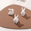 Pendientes hechos a mano con diseño de conejo blanco tridimensional de dibujos animados de otoño e invierno, accesorios de joyería para cadena de teléfono móvil, venta al por mayor