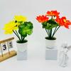 Três grandes Lótus Dormindo coloridos, bonsai, flor artificial, decoração de sala de estar, flor de plástico, flor artificial, adereços de decoração de piscina com paisagem artificial