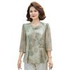 Nuevo Conjunto de Camisa de Moda Estilo Chino para Mujeres de Mediana Edad y Mayores, Blusa de Estilo Nacional, Nuevo Conjunto de Dos Piezas Primavera y Verano 2026