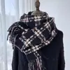 Estilo Preguiçoso Inverno Ampliado, Alargado e Espessado Cachecol Grande Estilo Coreano Versátil Quente Xadrez Cachecol de Mohair