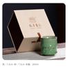 Taza de té pequeña de bambú creativa de celadón de Longquan Xinyu de montaña vacía, taza de té de cerámica para el hogar con logotipo