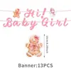 Amazon Galleta de Jengibre Niña Fiesta de Baby Shower Hola Niña Banner Decoraciones para el Lugar Platos de Papel Vasos de Papel