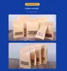 Bolsas de Papel Kraft Stand-Up con Fondo Plano y Ventana Transparente, Bolsas con Cierre Hermético Reutilizable, Empaque a Prueba de Humedad para Frutos Secos, Snacks, Té y Café