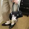 Bolso tote vintage de estampado de leopardo estilo coreano para mujer, nueva tendencia de moda otoño e invierno 2026, bolso de hombro y cruzado de alta gama para el trabajo