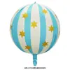 Globo de Papel de Aluminio Modelo Nuevo Transfronterizo de 22 Pulgadas con Diseño de Estrellas y Rayas 4D Tema Festivo Decoración para Fiesta de Cumpleaños