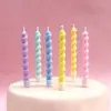 Vela de Bolo de Aniversário Festa Coração Romântico Gira Cor Pequena Fresca Decoração de Confeitaria Vela para Vestir Sobremesa