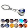 Chaveiro Planeta do Universo que Brilha no Escuro Sistema Solar Pingente da Terra Galáxia Nebulosa Chaveiro de Bola de Vidro Dupla Face Presente