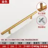 Manija Moderna de Acero Inoxidable Hueca en Forma de T de Lujo Ligero para Gabinete, Puerta de Armario y Cajón, Manija Pequeña de Agujero Único Dorado-Negro