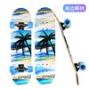 Skateboard de Cuatro Ruedas de Doble Cara y Doble Cóncavo para Adultos y Niños Principiantes, Estilo Callejero con Ruedas Grandes con Luz, Skateboard de Ruedas con Luz de Arce del Noreste