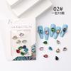 Borboleta de Cristal Diamante Acessórios para Nail Art Novo Aurora Iridescente Super Brilhante Borboleta 3D Strass Decorações de Unha Atacado