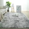Tapete de cabeceira de pelúcia popular da Internet, tapete de mesa de centro com tie-dye para sala de estar, tapete fofo para quarto de menina