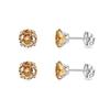 Pendientes F136 Titanio Super Flash 5A Varios Colores Cristal Cuadrado Circonita Hebilla de Mariposa Joyería para Perforación Cuerpo de Aleación de Titanio G23