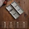 Prato de Sabores Antigo de Aço Inoxidável Estilo Japonês Compartimento Duplo Três Compartimentos Prato de Temperos Prato Molheira Prato para Dip Prato para Hot Pot