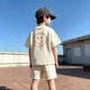 Conjunto de Verano de Manga Corta para Niños: Conjunto de Camiseta Linda de Dos Piezas Estilo Coreano para Niños Mayores, Versátil y Elegante para Niños y Niñas