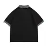 Camiseta versátil de manga corta estilo Hong Kong de moda para hombre, Camisa polo de retazos con cuello a cuadros de verano, Top interior estilo universitario
