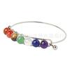 Pulseira europeia e americana de cristal de pedra colorida ametista ágata liga pulseira joias de estilo boêmio atacado