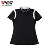 2025 Roupa de Gelo de Seda Primavera/Verão para Golfe Feminino Top de Tênis Feminino Camiseta Esportiva de Manga Curta Saia