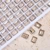 Rhinestones para Unhas de Venda Quente 6*8 Cubo de Açúcar Pequeno Gelo Transparente Fundo Pontiagudo, Rhinestones Retangulares Coloridos Transparente Ângulo Reto para Unhas, Rhinestones de Gelo para Unhas