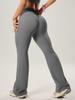 Pantalones Acampanados de Yoga de Cadera Melocotón Caliente Transfronterizos Fitness Deportes Pierna Ancha Micropantalones Cintura Alta Secado Rápido Pantalones de Yoga para Mujer