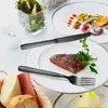 Colunata Romana Transfronteiriça Talheres Ocidentais de Aço Inoxidável Faca, Garfo e Colher Conjunto de Cinco Peças para Hotel Doméstico Faca de Bife Colher de Sobremesa