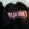 Camiseta de Manga Corta Estilo Callejero Retro Americano con Letra Impresa Unisex Ins Marca de Moda Top Casual de Media Manga